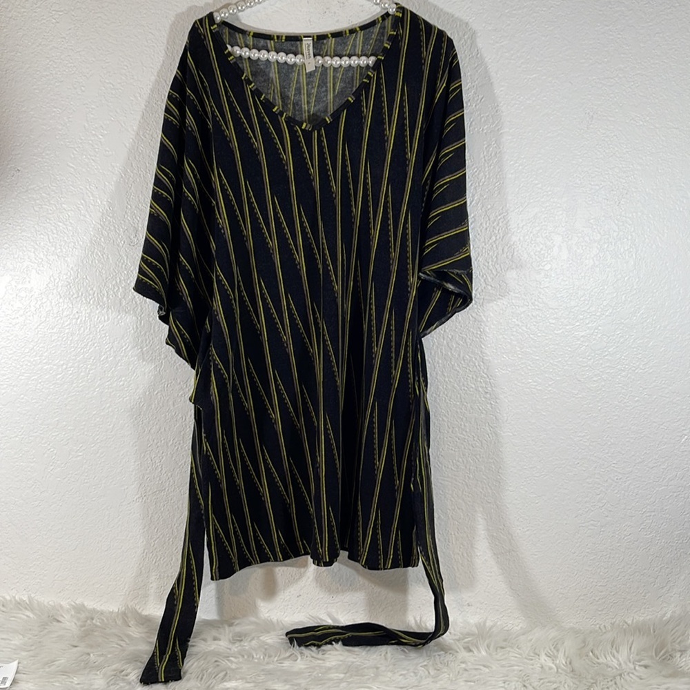 24/7 Comfort Apparel 3/4 Sleeve Shift Dress Oversize With Belt Size Large - Picture 6 of 12